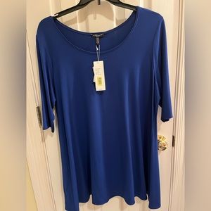 Eileen Fisher Royal Blue Tunic 2X Made in USA, NWT